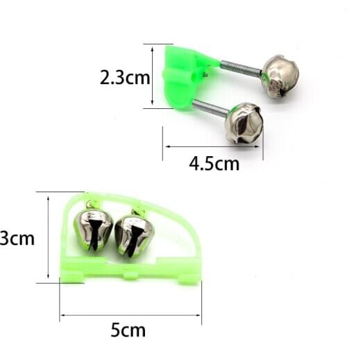 The New Fishing Fishing Gear Accessories Bow Type Luminous And Clip Type Alarm Bell 6.8g/5.8g Sea Pole Double Bell Fishing Goods