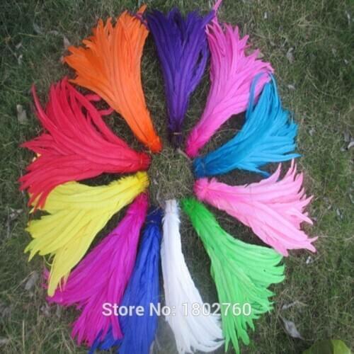 Wholesale 10 PCS 35-40cm Natural Rooster tail Feathers For Decoration Craft Feather Christma Diy Pheasant Feather