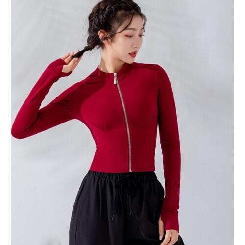 Fall Fitness Jacket Sports Jacket Slim Zip Outdoor Running Quick Dry Training Clothes