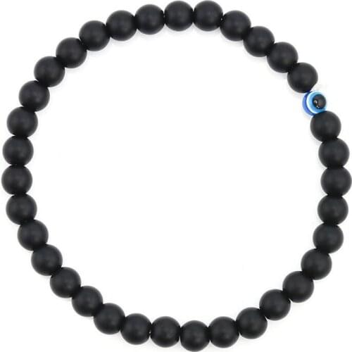 Simple and Atmospheric Pupil Beads Bracelet Polish Natural Fashion Beads Stone Polish Stone Bracelet Evil Eye Neutral Bracelet