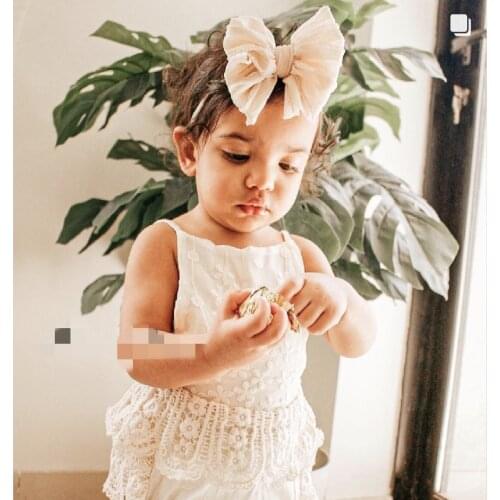 Solid Color Hair Bands for Newborn Baby Girl Bows Headbands Nylon Bowknot Toddler Girl Bebes Hair Accessories