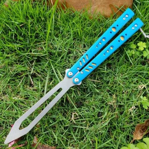 Theone 3 colors BRS Replicant Butterfly in knife Trainer Knife G10+titanium Handle D2 Blade CNC bushing system hunting EDC Knife