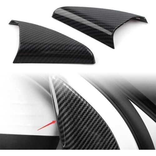 Car A Pillar Styling Triangle Frame Cover Trim For Mercedes Benz W177 A-Class A200 A220 A250 2019 Carbon Fiber Look ABS Plastic