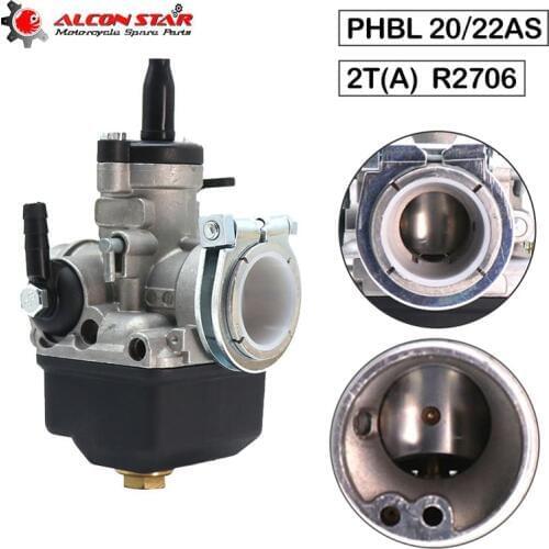 Alconstar- Universal Racing Carburetor PHBL 20AS PHBL 22AS R2706/R2707 20mm/22mm 2 Stroke 50-250cc Dellorto Carb ktm Carburetor