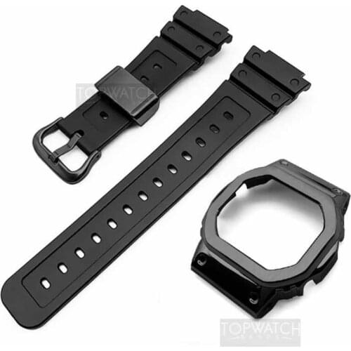GW-B5600 Belt DW5600 Silicone Rubber Watch Band Strap Metal Bezel Stainless Steel Watchband GW-M5610 G-5600 Frame Case Custom