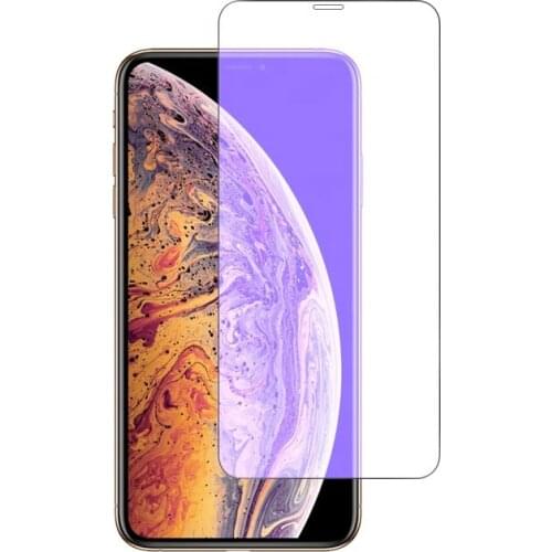 2pcs/lot For IPhone X XS MAX XR Full 9H Clear Blue Light Tempered Glass Screen Protector Film