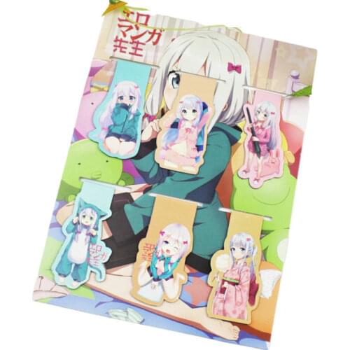 6pcs ero manga sensei Anime Magnetic Bookmark Magnet Bookmark Child Student Kawaii Gift Bookmarks Office Stationery