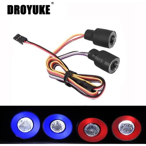 Droyuke RC Car 2-Modes 17MM LED Lights Headlight for 1/10 RC Crawler Car Axial SCX10 90046