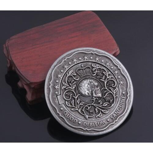Movie John Wick Coin Skull Keychain Cosplay Blood Oath Marker Keanu Reeves Badge Can Open 1:1 Props Accessories Collection Gift