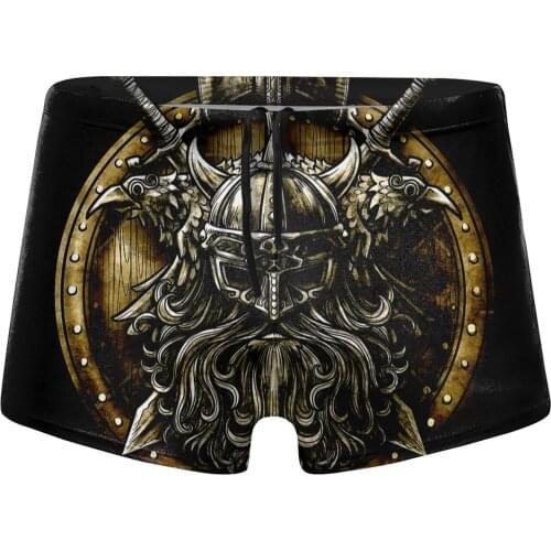 Men Rollo swimming trunks Viking Shield Nordic Norse Valhalla Poster swimsuits husband for the sea Pool