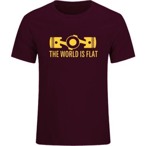 New Summer The World Is Flat Engine T Shirt Short Sleeve Custom T-shirts New Style Men O-neck Cotton T Shirts EU Size