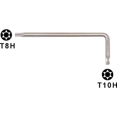 3.0 x 22 x 63mm Torx T8 -T10 L Key T8 T10 With Hole 45# Steel Screwdriver Wholesale 500pcs/lot