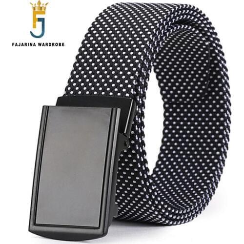 FAJARINA Unisex Quality Canvas Automatic Styles Straped Female Patchwork All-match Male Belts for Men 38mm Width CBFJ0034