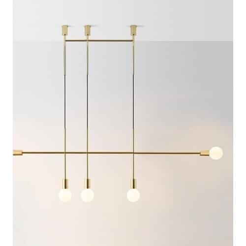 Nordic Gold Restaurant LED Pendant Light Creative Living Room Dining Room Hall Bedroom Lights Loft Decoration LED Hanging Lamp