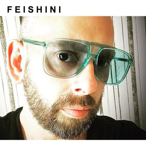 Feishini Candy Color Trend hip hop Unisex Eyeglasses frames Glasses Clear Lens Vision Glasses Frame Women Vintage 2019