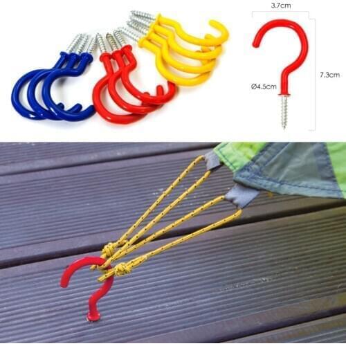 Outdoor camping screw deck nail tent curtain rope fixed hook accessories hooks repair light pegs metal stake poles stakes