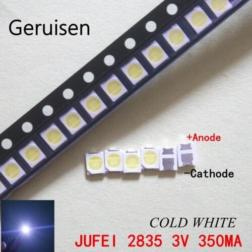 JUFEI LED Backlight 1210 3528 2835 1W 3V 84LM Cool white LCD Backlight for TV TV Application 01.JT.2835BPW1-C 200PCS