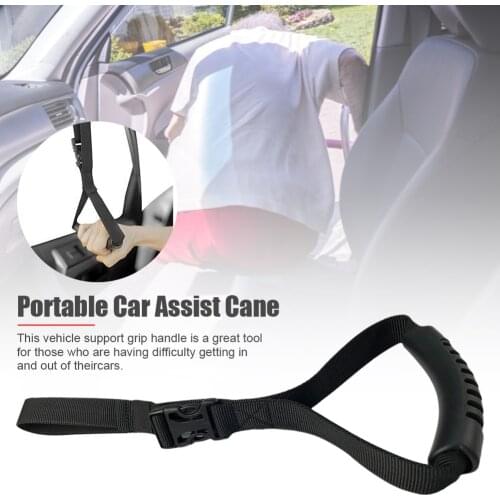 Car Grip Handle Non-slip Durable Nylon Car Assist Cane Auto Grab Handle Universal For Most Car Interior Accessories