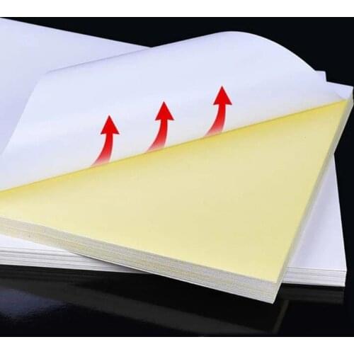20CB Sticker Paper for Inkjet and Lase r Printer Self-Adhesive 100 Sheets Sticker Paper Glossy Waterproof - Size 30X20cm A4