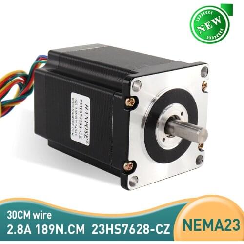 5pcs 270oz-in 57x76mm 2.8A 189N.CM Nema 23 Stepper Motor 23HS7628-CZ Stepping motor Outlet at the bottom of magnetic hole for 3D