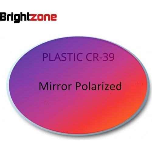 Brightzone 1.56 index CR-39 Mirrored Multi-colors Polarized Myopia Astigmatsim Sunglasses Eyeglasses Glasses Prescription Lenses