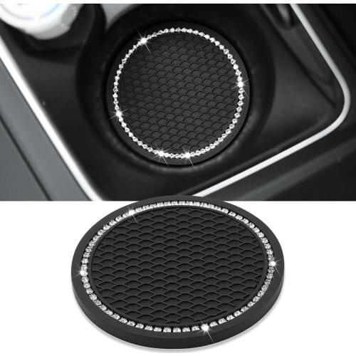 Rhinestone Car Water Cup Bottle Holder Anti-slip Mat Pad for Ford Focus 2 3 1 Fiesta Mondeo MK4 Transit Fusion Kuga Ranger