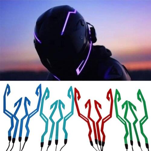 3V Motorcycle Helmet Light EL Light Strip With 3 modes LED Luminous Strip Night Riding Cold Light Signal Flashing Strip Helmets