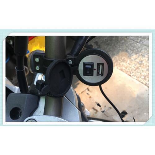 12V-24VUniversal motorcycle modified shape USB charger with switch for YAMAHA R6S USA BT1100 Bulldog XJR400 1300 RACER 400R