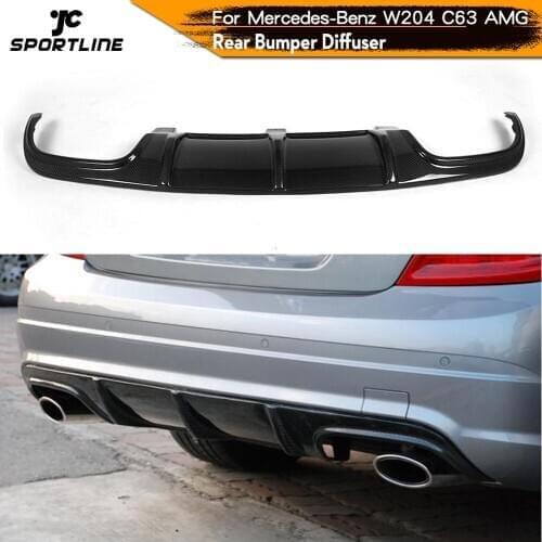 Rear Bumper Diffuser Lip Spoiler for Mercedes-Benz C Class W204 C63 AMG 2009 - 2011 Carbon Fiber / FRP Car-Styling