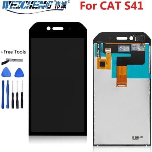 5.0'' Black For Caterpillar CAT S41 LCD Display+Touch Screen Digitizer Assembly For Cat S41 Screen Lcd Mobile Phone Accessories