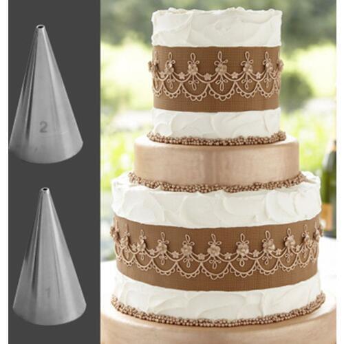 0.6/0.75/1/1.5 mm Stainless Steel Cream Icing Piping Nozzles Fondant Baking Tools Cake Decoration Pastry Tips Icing Nozzles