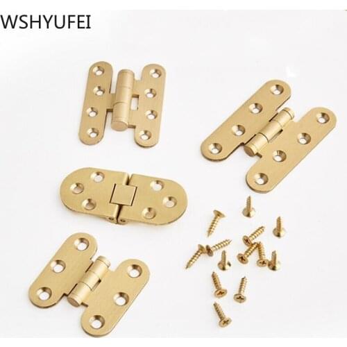 1 Pcs brass hinge Kitchen Cabinet Door Hinges Furniture Accessories Gold Drawer Hinges for Jewelry Boxes Furniture Hardware