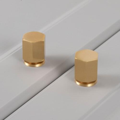 1Pcs Retro Industrial Style Solid Brass Handle American Gold Wardrobe Cabinet Door Knob Handles Hole Drawer Furniture Pulls