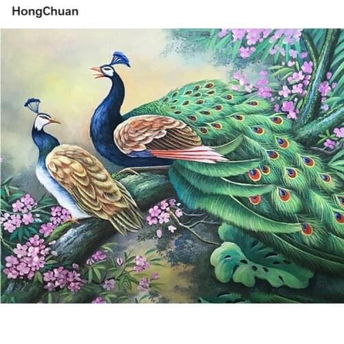 Diamond mosaic colorful beautiful peacock full square/round diamond embroidery DIY 5D diamond painting cross stitch gift