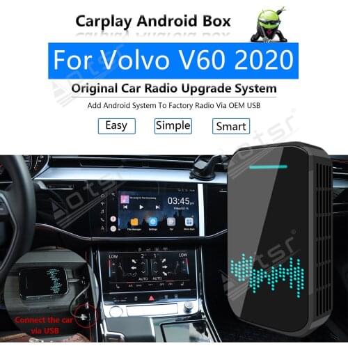 32G For Volvo V60 2020 Car Multimedia Player Android System Mirror Link Map GPS Navigation Apple Carplay Wireless Dongle Ai Box