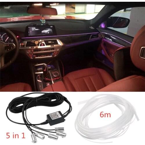 Car Ambient Light Led Foot Lamp Car Atmosphere Lights Led Strip RGB Color Multiple Modes Automotive Interior Decorative Lights