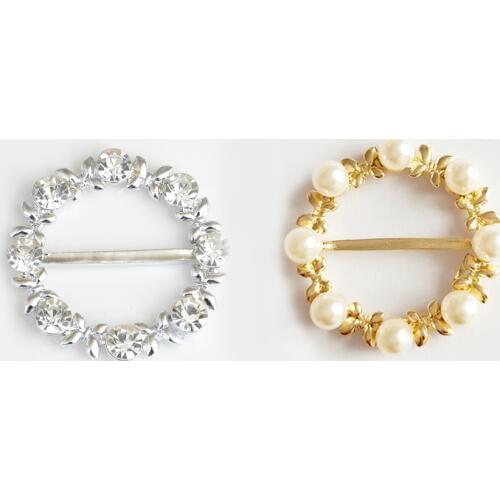 2019New 60Pcs 34mm Big Round Rhinestone Flower Buckle for Wedding decorations or DIY hair accessories RM18-HZ584