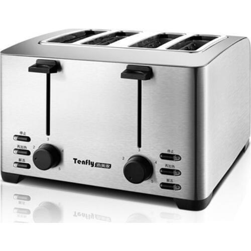 Household Commercial Toaster Bread Stainless Steel Machine 4 piece Toaster Breakfast Baking Machine THT-3012B