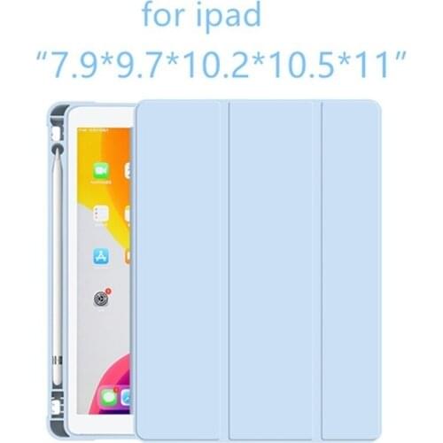 Case for iPad Pro 11 2020 10.2 7th 8th 2018 2017 9.7 Mini 5 Air 3 10.5 2019 Smart Cover For iPad Air 4 10.9 with Pencil Holder