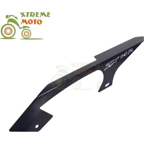 Motorcycle Black Aluminum Chains Guard Cover Shield Guide For KAWASAKI ZX14 ZX14R 2006-2015 06 07 08 09 10 11 12 13 14 15