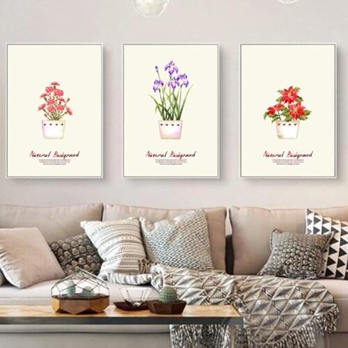 Flower Plants Picture Nordic Style Wall Pictures For Living Room Posters Wall Art Canvas Painting Posters And Prints Home Décor