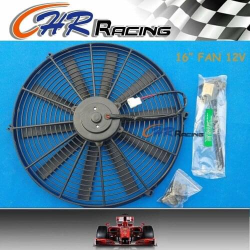FOR 16" 12V Slim Radiator Cooling Thermo Fan&Mounting kit