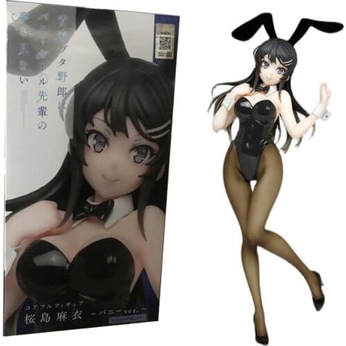 Lover Rascal Does Not Dream Of Bunny Girl Sakurajima Mai Sisters Dream Cute Rabbit Ears Girls PVC Action Figure Model Gift 22cm