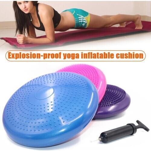 Hot Inflated Air Stability Wobble Cushion Anti-Bursting Wiggle Seat Inflatable Exercise Fitness Core Balance Disc for Chair asd