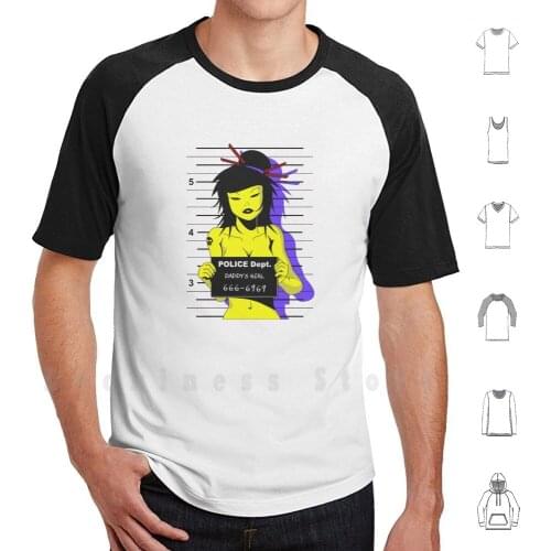 Daddys Girl Mugshot T Shirt DIY Cotton Big Size S-6xl Pinup Sexy Mugshot Police Girl Daddy Manga Anime Pin Up Vector Cop