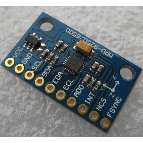I2C / SPI communication of mpu-9250 gy-9250 nine axis sensor module