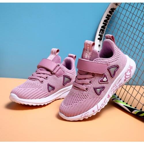 Kid Girls sports shoes autumn new childrens double net breathable big kids students pink wild childrens shoes snekers casual