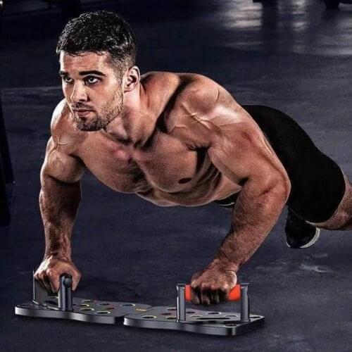 Multi Functional Push Up Board With Instruction Print Body Building Fitness Exercise Tools Push-up Stands For GYM Body Training