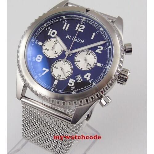 Mens Watch 24 hours Multifunction Watches Top Brand Luxury 45mm bliger full chronograph Quartz Clock Men Relogio Masculino