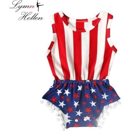 Newborn Baby Girls tripe Clothes Print Stars Newborn Romper Baby Girl Jumpsuit Tassel Baby Overalls Pajamas Climb Clothing